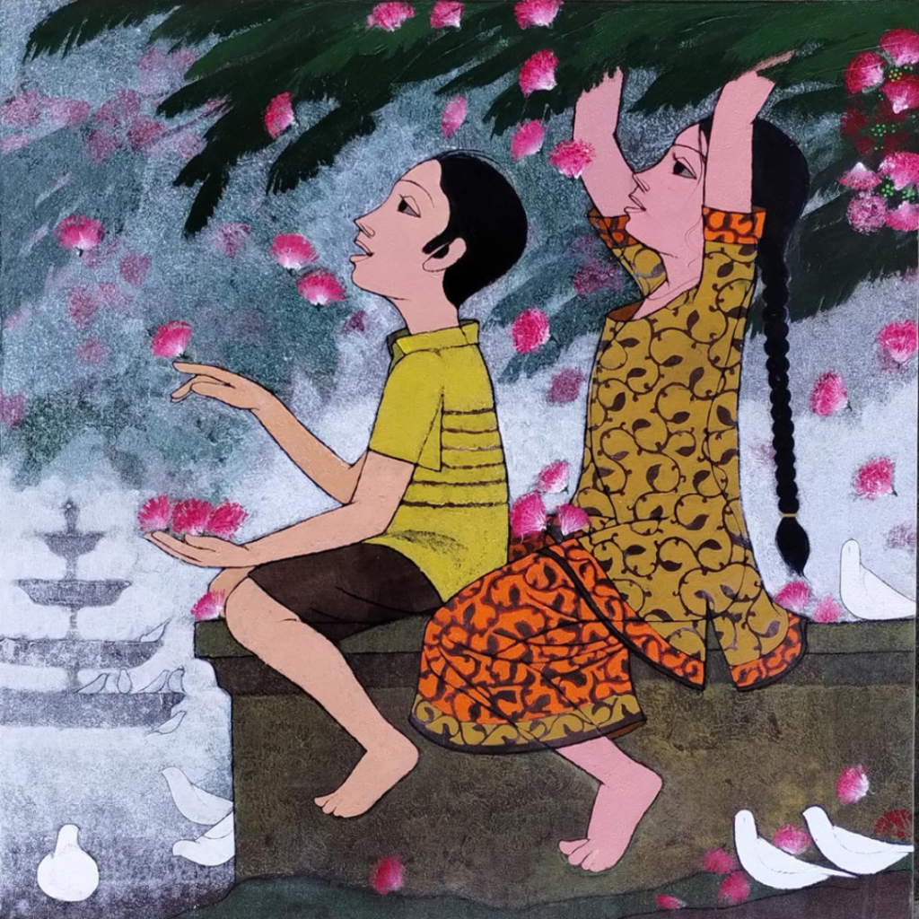 Play Krishna Acrylic Painting