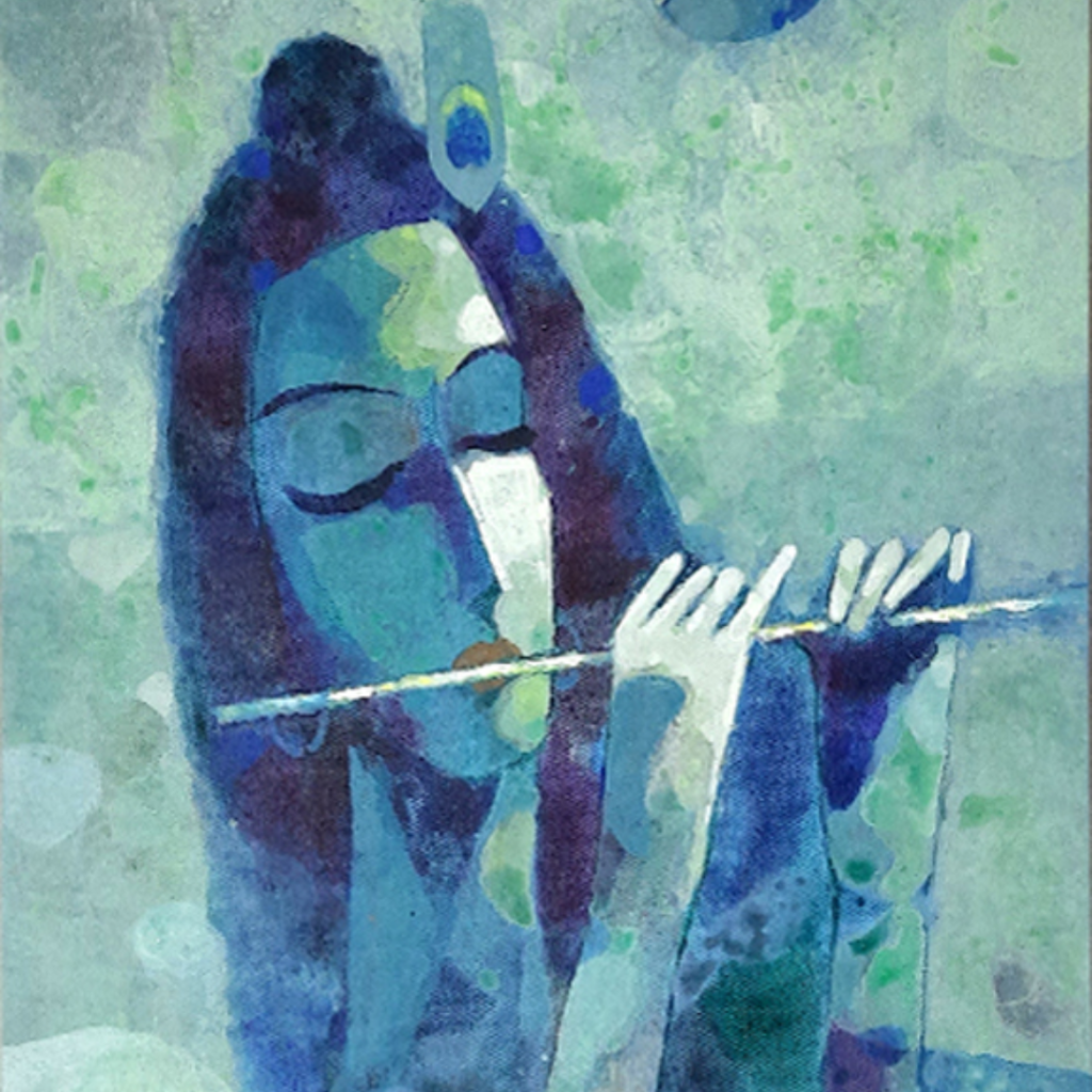 krishna acrylic painting