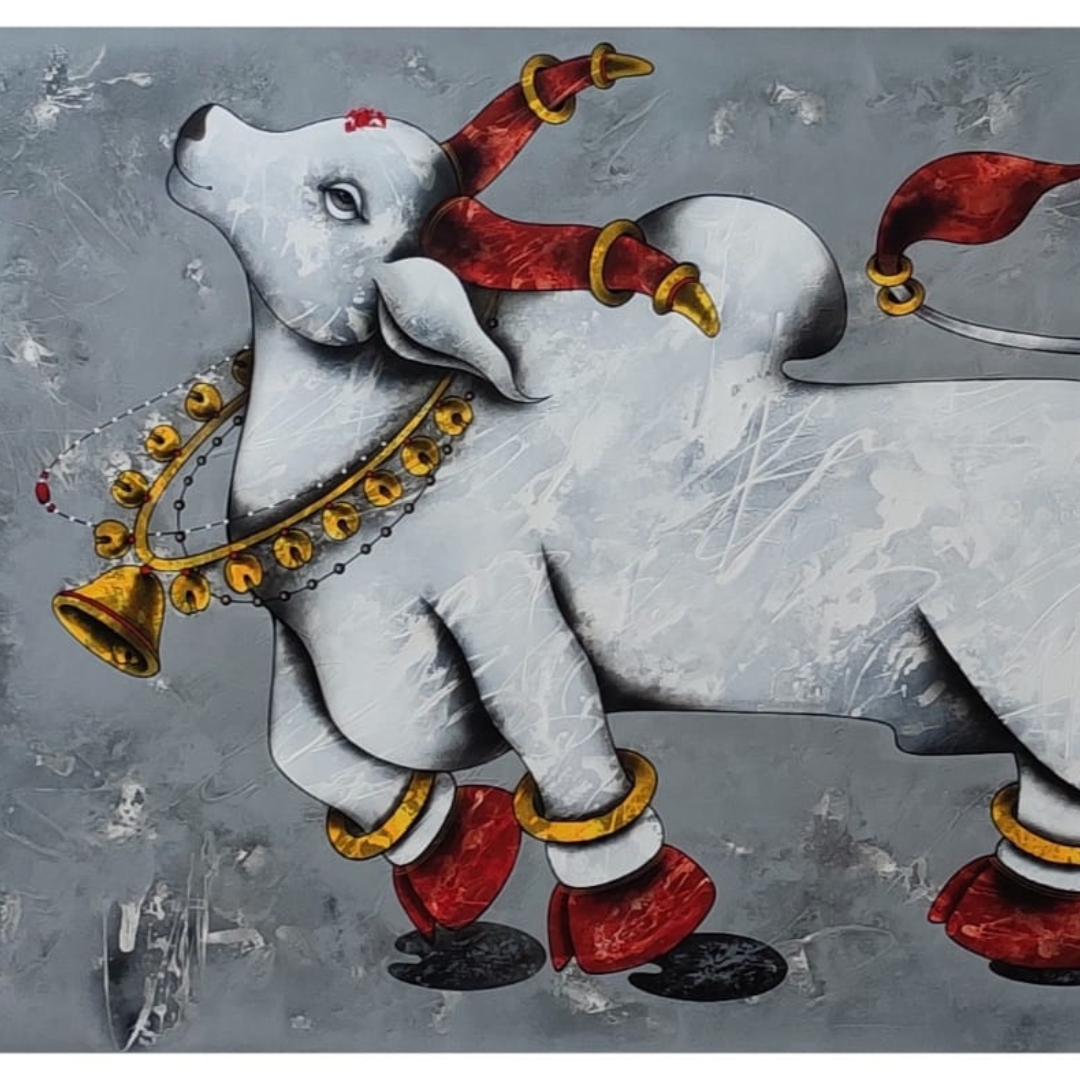 nandi acrylic painting
