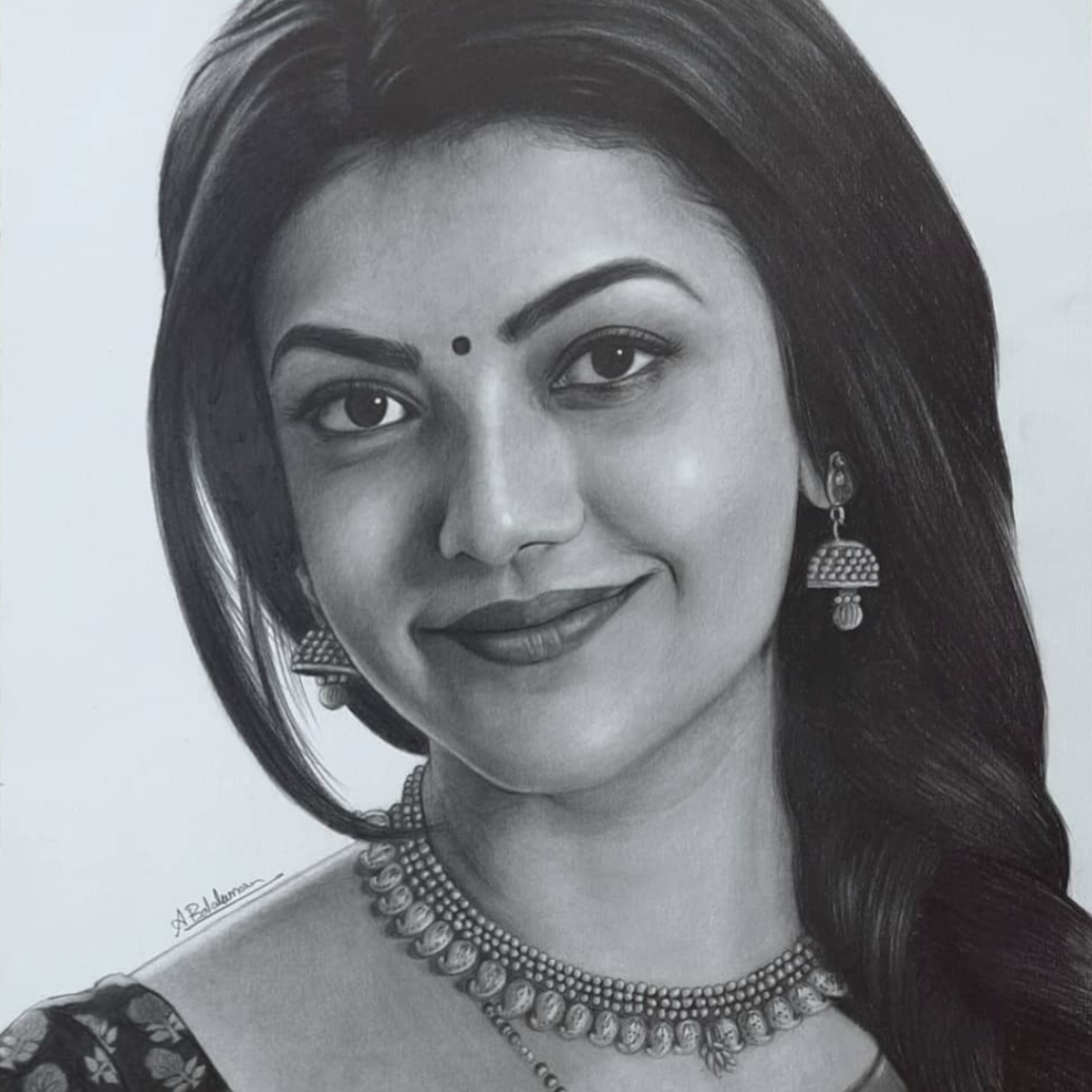 actress pencil sketch