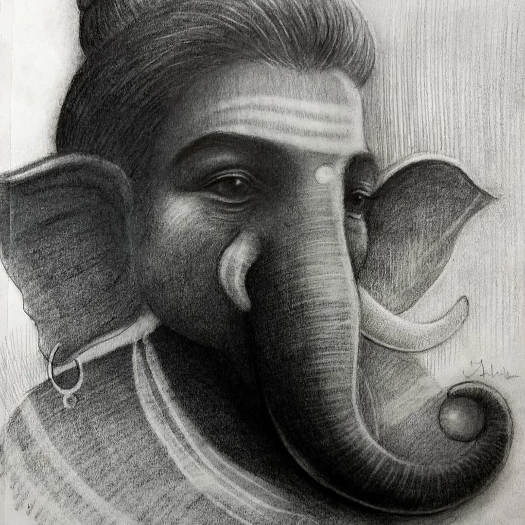Ganesh Pencil Sketch